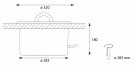 IB 320 opplyst vannbolle med trehåndtak for 4 mm fiber.  thumbnail