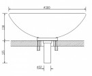 LED Glass Vask 420mm thumbnail