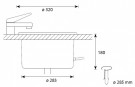 IB 320 opplyst vannbolle med bunnventil for 4 mm fiber. thumbnail