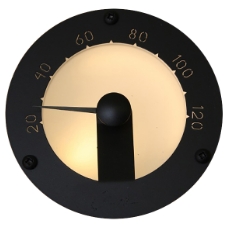 Rundt termometer sort for 2-4 mm fibere