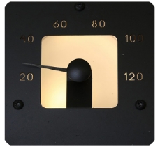 Firkantet hygrometer sort for 2-4 mm fibere